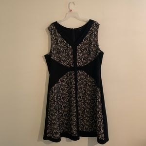 Black lace body-con dress